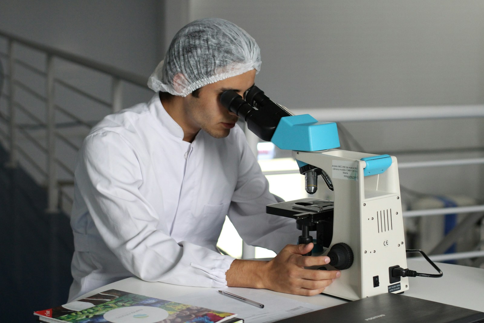 A clinician examining a patient